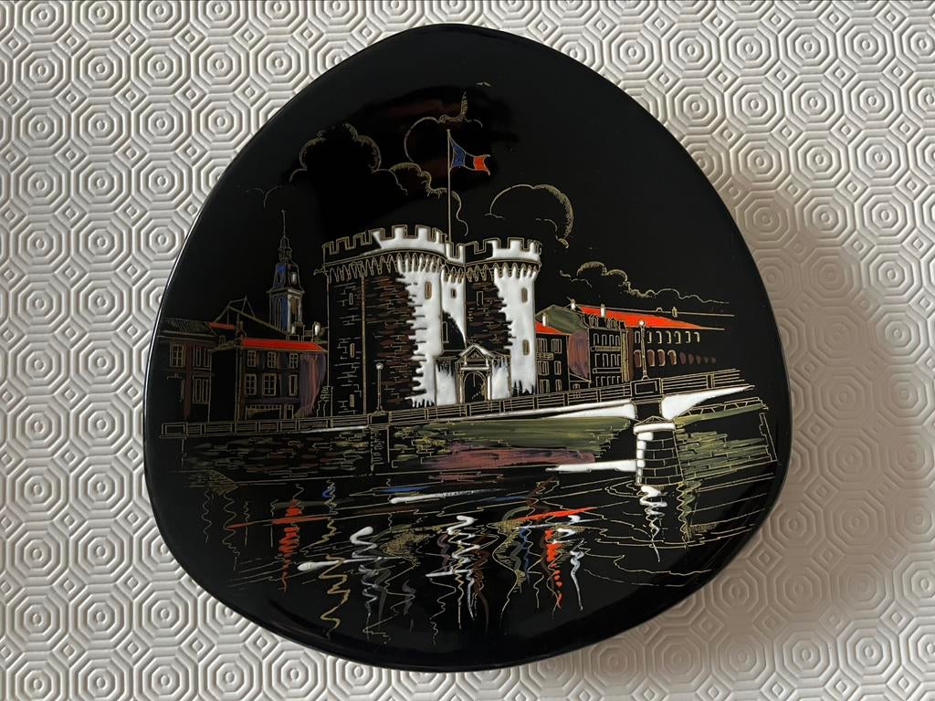 Assiette décorative murale longwy 3522 Verdun Porte chaussée, Enlèvement ou Envoi