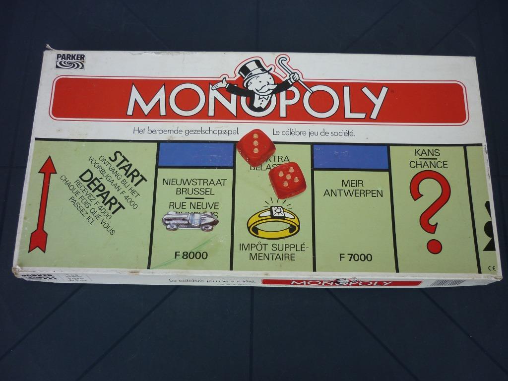 Jeu de société - Monopoly en franc FR/NL Vintage, Hobby & Loisirs créatifs, Trois ou quatre joueurs, Enlèvement ou Envoi, Utilisé