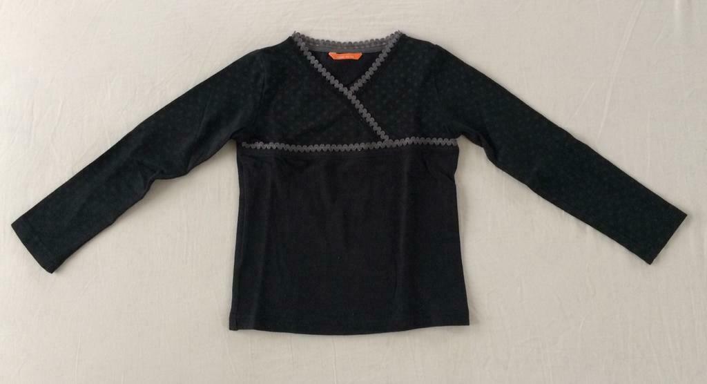 longsleeve meisjes t-shirt Hema 110 116 zwart lange mouwen, Gebruikt, Meisje, Ophalen of Verzenden, Shirt of Longsleeve