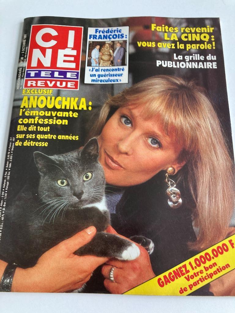 Ciné Revue nr 40 1991 : Anouchka, Bruno Cremer, Frédéric Fra, Boeken, Ophalen of Verzenden, Gelezen, Muziek, Film of Tv