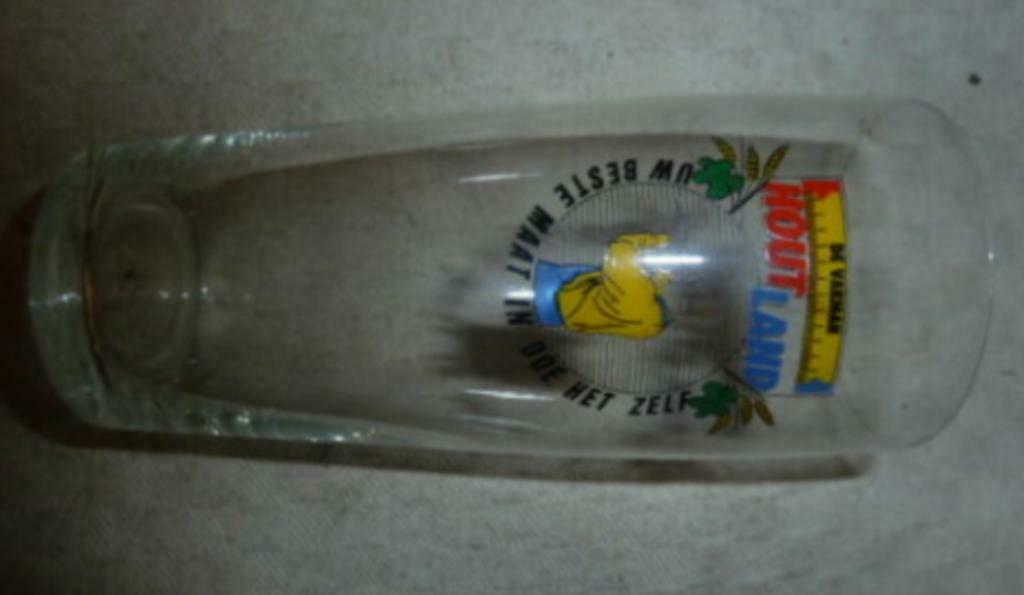 #M bier glas HOUTLAND Uw beste maat in doe het zelf, Ophalen of Verzenden, Nieuw, Bierglas
