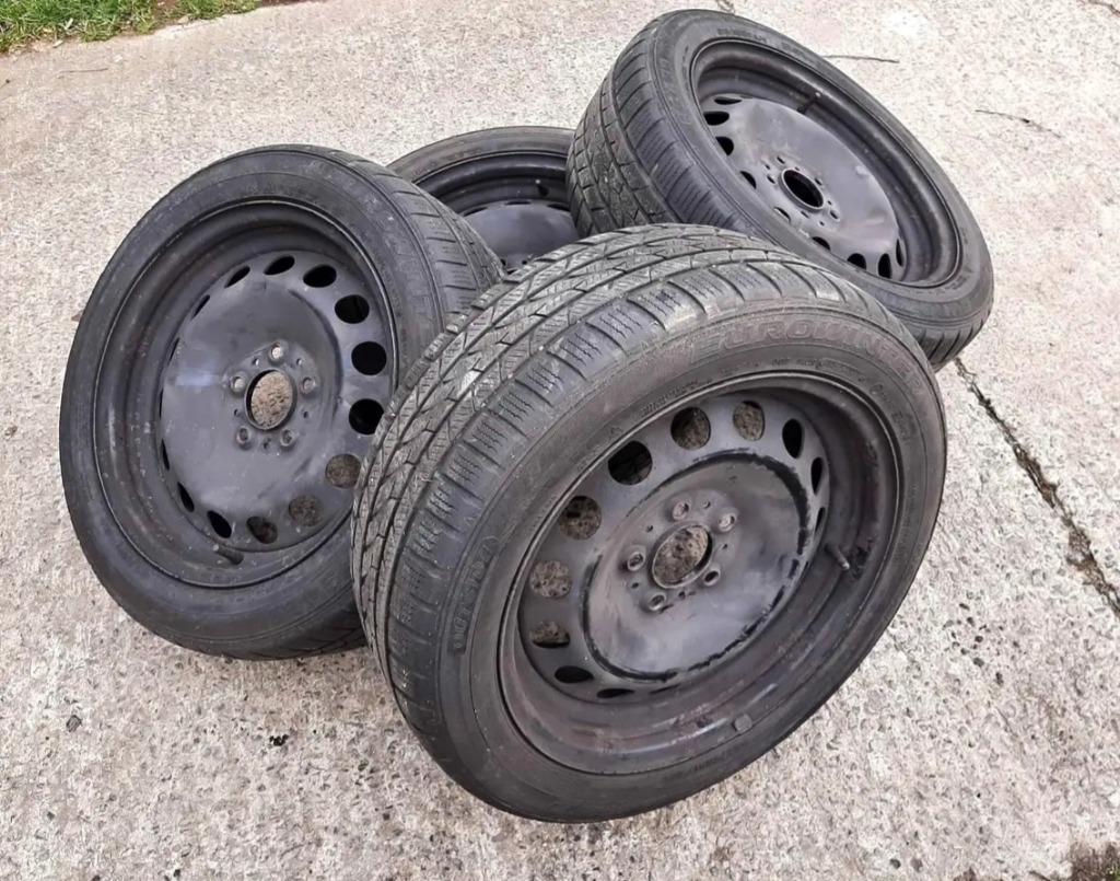 4 17 inch BMW X1 stalen velgen (5×120), Auto-onderdelen, Ophalen, Gebruikt, BMW