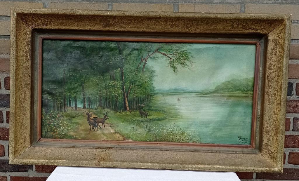 Peinture ancienne belge de 1855, découverte dans une grange,, Enlèvement ou Envoi