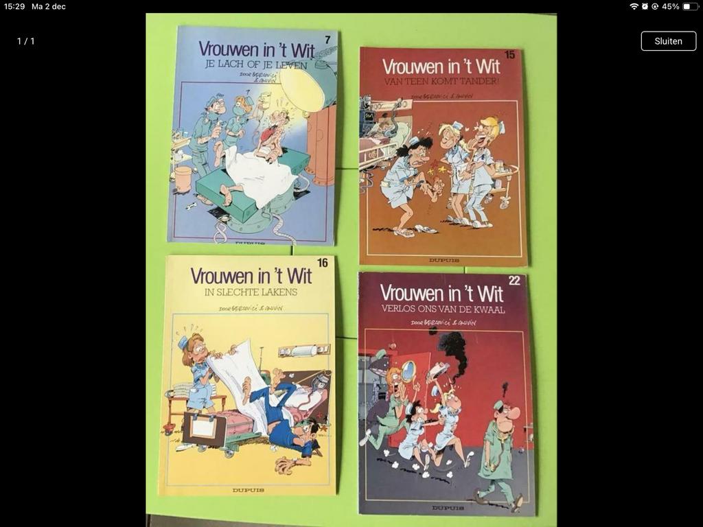 1 lot van 4 strips - vrouwen in het wit, Ophalen of Verzenden, Zo goed als nieuw