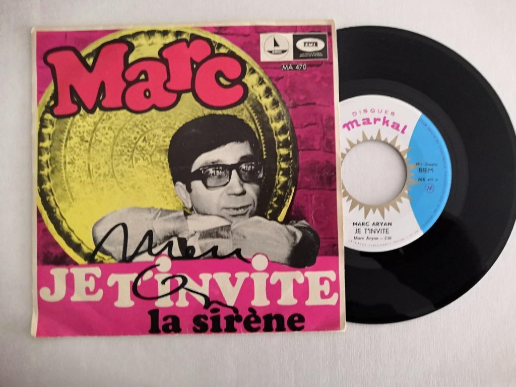 MARC ARYAN : Je t'invite (45t), 7 inch, Single, Ophalen of Verzenden, Zo goed als nieuw