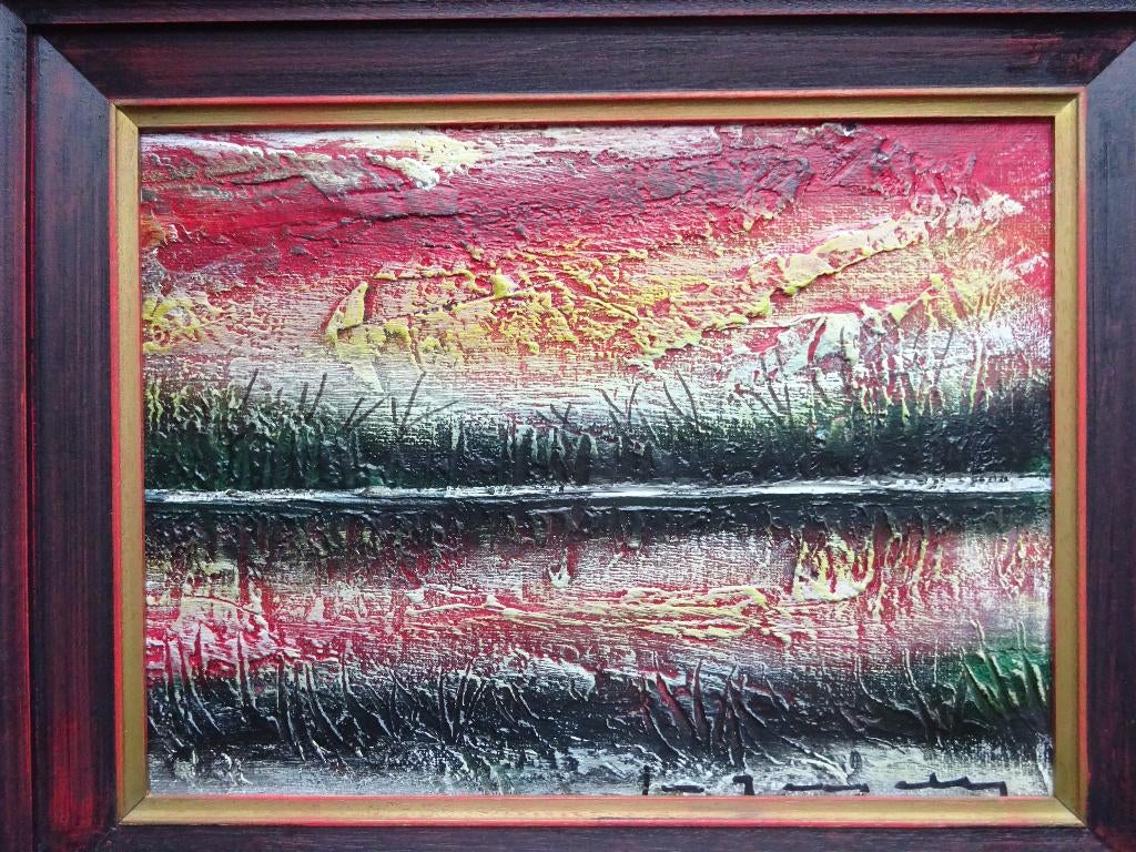 Stefaan Tessely, paneel, 30 x 40 cm, Landschap '77, Enlèvement