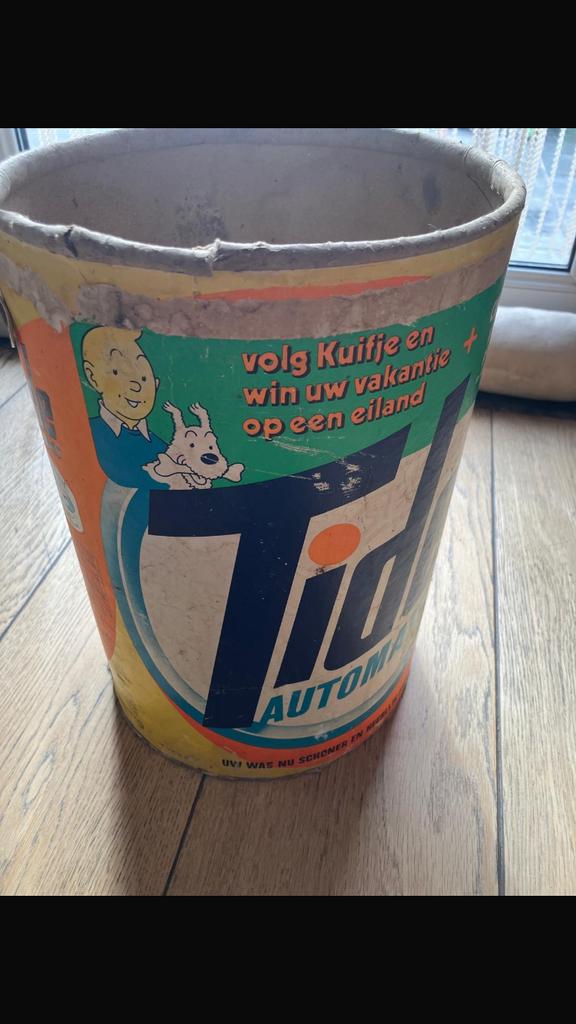 Ton waspoeder Tide afbeelding kuifje / tintin / hergé, Verzamelen, Ophalen of Verzenden, Kuifje, Gebruikt