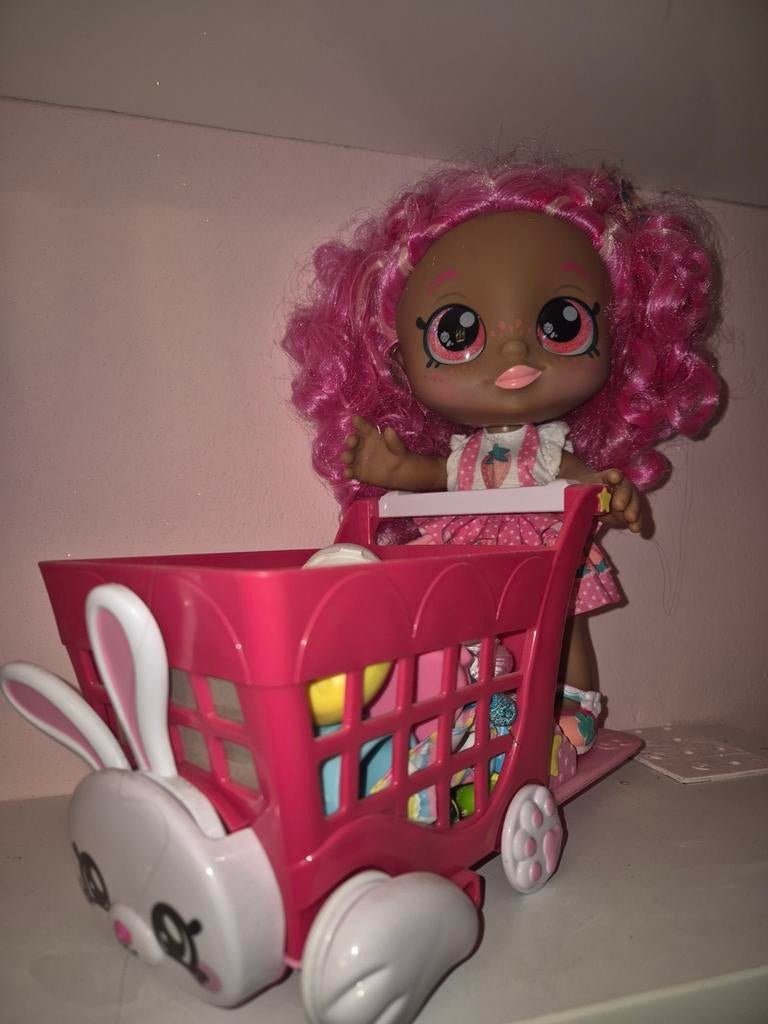 Kindi Kids pop met winkelwagentje, Kinderen en Baby's, Speelgoed | Poppen, Ophalen, Zo goed als nieuw, Overige typen