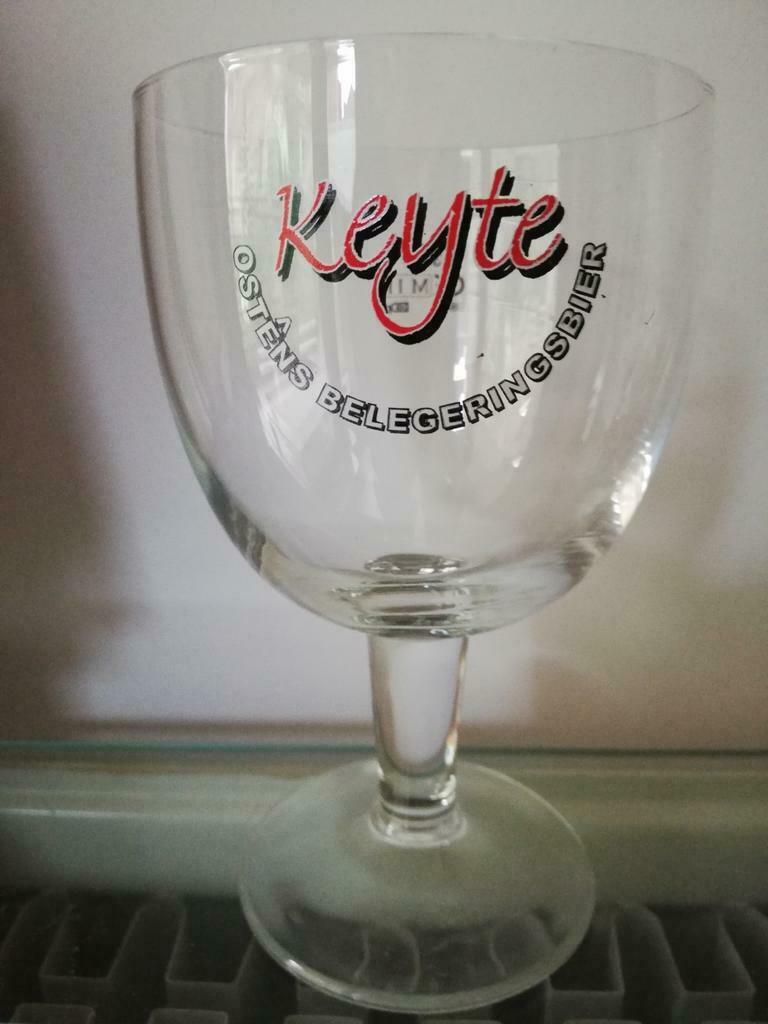 Bierglas Keyte - ostens belegeringsbier (Oostende), Ophalen, Zo goed als nieuw, Bierglas