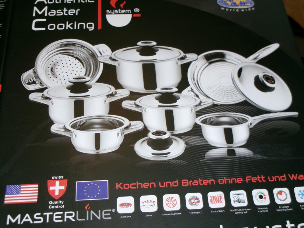 Ensemble de marmites 12 pièces, Maison & Meubles, Cuisine | Casseroles & Poêles, Comme neuf, Ensemble de casseroles, Inox, Plaques à induction
