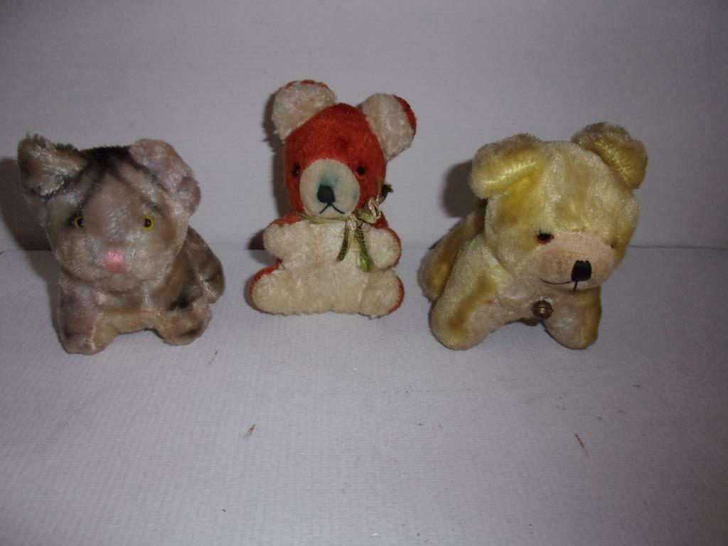 3 kleine oude knuffels, Antiek en Kunst, Ophalen of Verzenden
