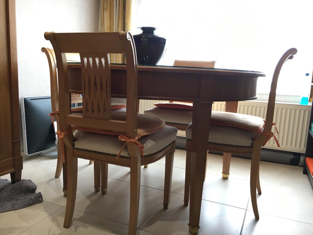 table directoire en merisier massif et 4 chaises, Antiquités & Art, Enlèvement