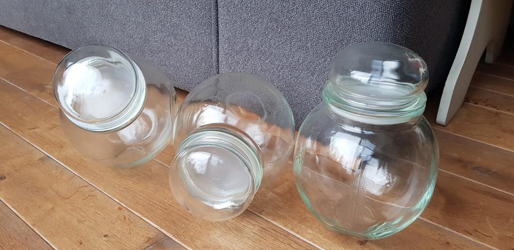 11 vintage glazen bokalen, Ophalen