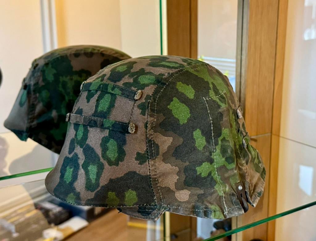 WAFFEN-SS  2E MODEL HELM OVERTREK, Verzamelen, Militaria | Tweede Wereldoorlog, Ophalen of Verzenden, Landmacht, Helm of Baret