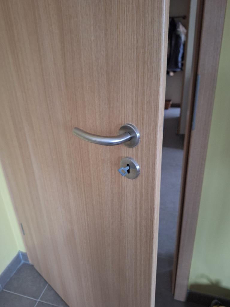 Ensemble de poignées de porte, Enlèvement, Utilisé, Inox, Loquet ou Poignée