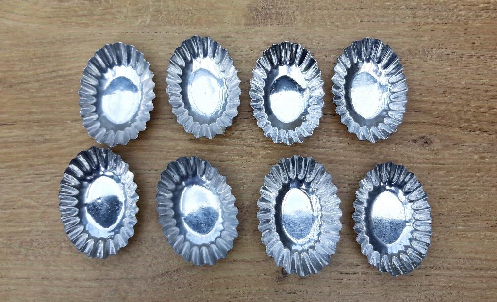 Kleine geribbelde bakvormpjes (8 stuks), Ophalen of Verzenden