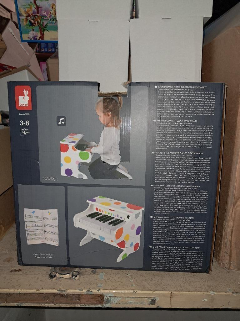 Janod: mijn eerste elektrische confetti piano (storing), Enlèvement ou Envoi, Comme neuf, Garçon ou Fille