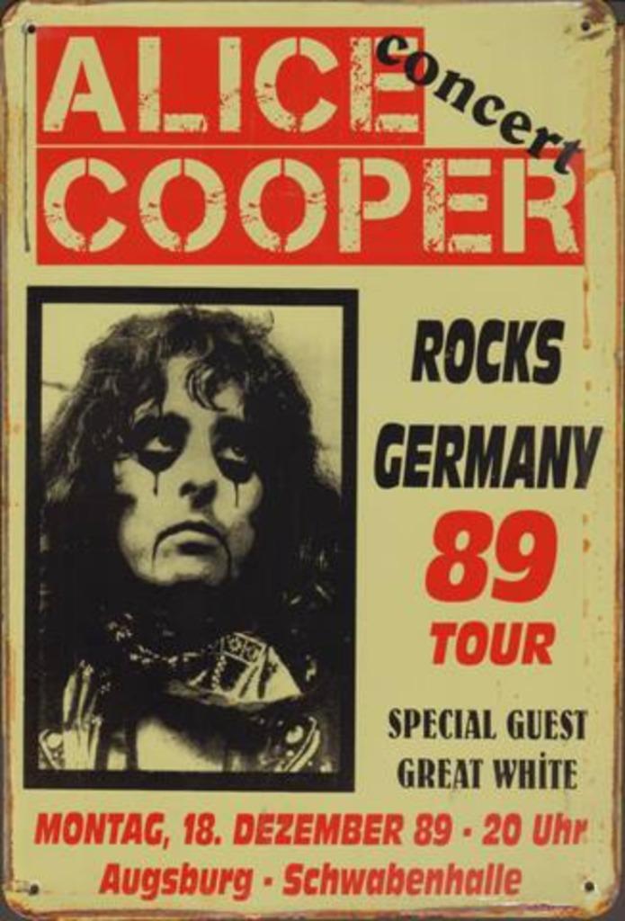 Plaque murale en métal aspect vintage rouillé Alice Cooper, Enlèvement ou Envoi, Neuf