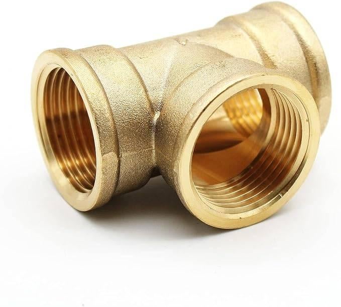 raccord fileté en laiton 1F x 1F x 1F, Bricolage & Construction, Tuyaux & Évacuations, Neuf, Autres types, Autres matériaux, Enlèvement ou Envoi