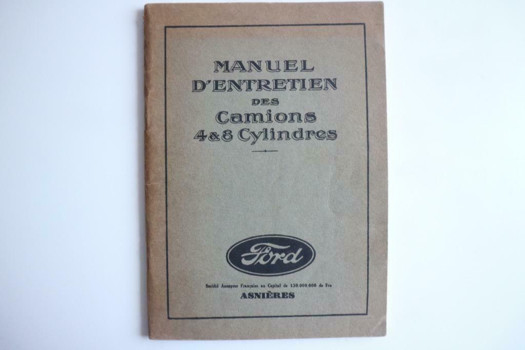 manuel d'entretien CAMION FORD 1948  4 ET 8 cyl original, Ophalen of Verzenden