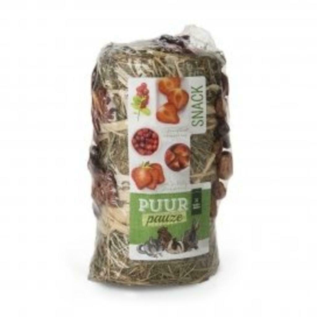 Puur Pauze hooirol aardbei & veenbes, Dieren en Toebehoren, Dierenvoeding, Knaagdier of Konijn, Ophalen of Verzenden