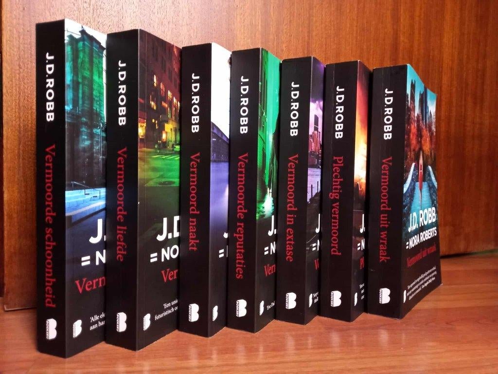 J.D. Robb (Nora Roberts) - 7 boeken 'Eve Dallas-reeks', J.D. Robb, Comme neuf, Amérique, Envoi