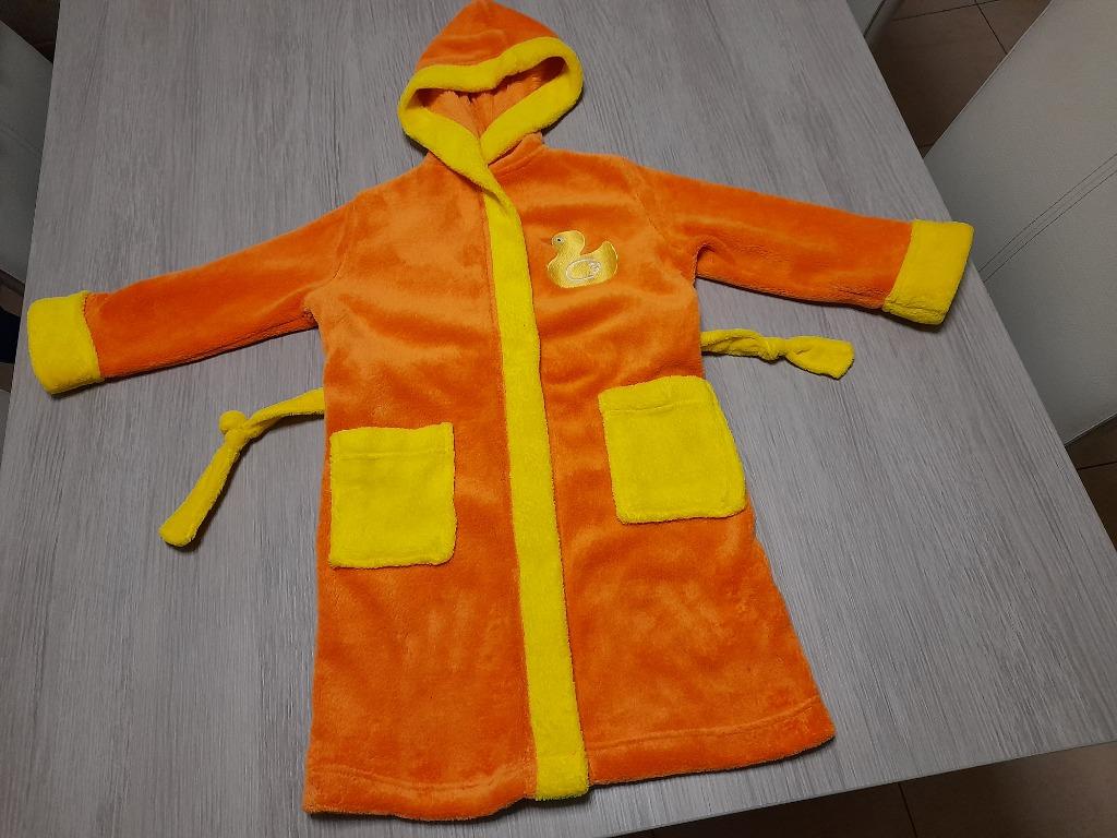 Kinderbadjas oranje/geel Lupilu 98/104, Nacht- of Onderkleding, Jongen of Meisje, Ophalen of Verzenden, Zo goed als nieuw