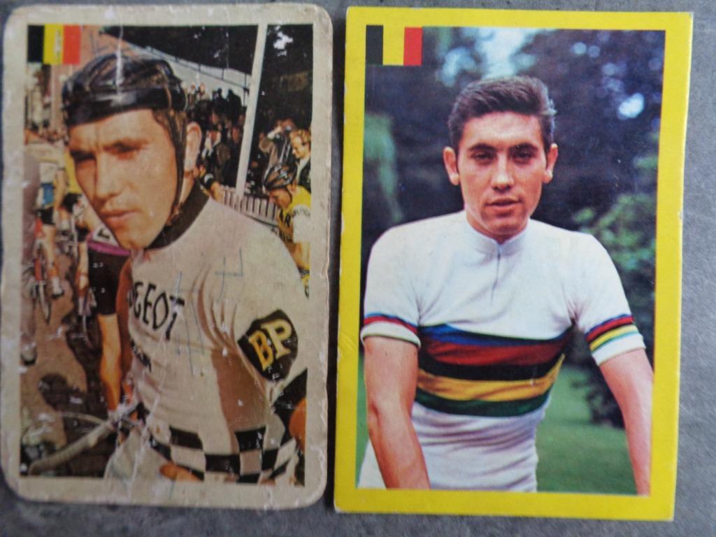 MERCKX EDDY 2 kaarten maple leaf, Hobby en Vrije tijd, Stickers en Plaatjes, Ophalen of Verzenden
