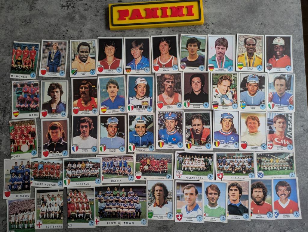 PANINI 49 STICKERS SPORT SUPERSTARS EUROFOOTBALL 82 1982, Verzenden, Zo goed als nieuw
