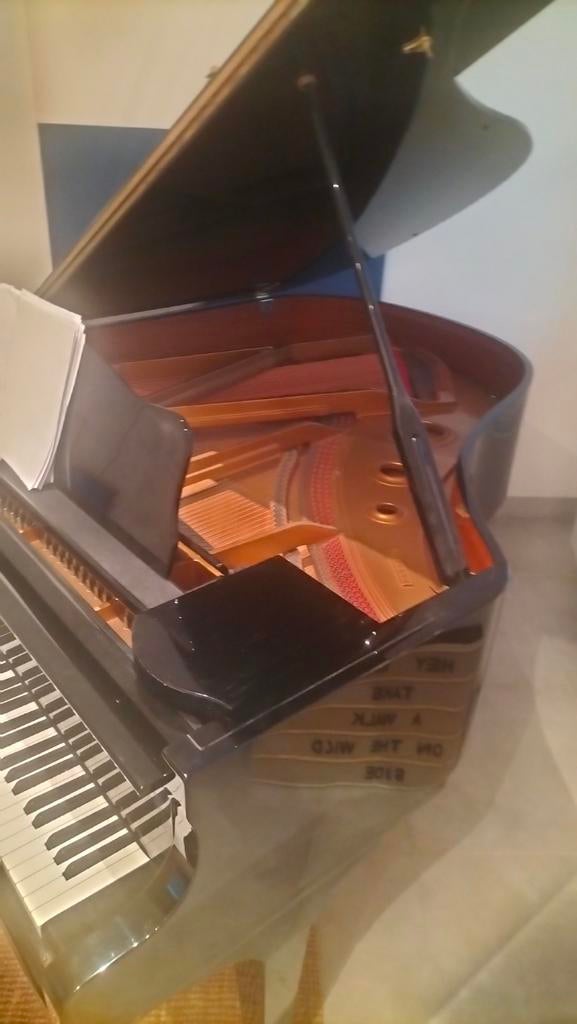Vleugelpiano Hyundai G82 (1m75), Musique & Instruments, Pianos, Utilisé, Piano, Noir, Brillant, Enlèvement