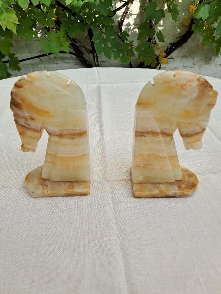 Vintage onyx boekensteunen, Ophalen of Verzenden