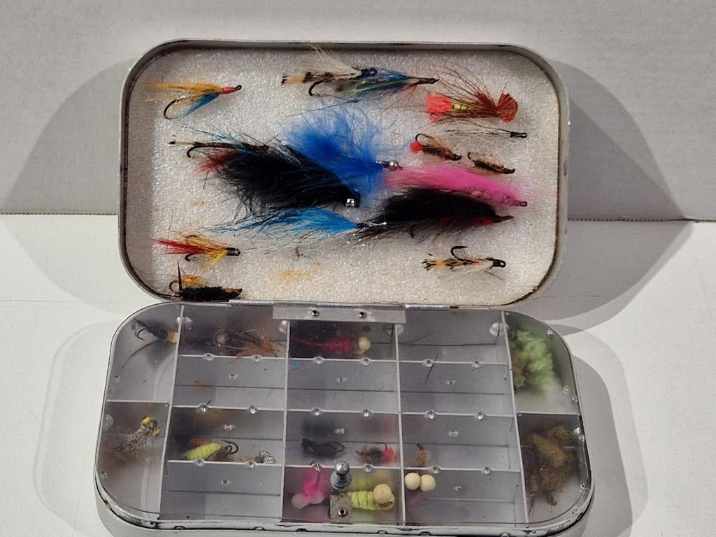 Ricard wheatley clip vliegdoos met 39 vliegen  , mouche, Ophalen of Verzenden