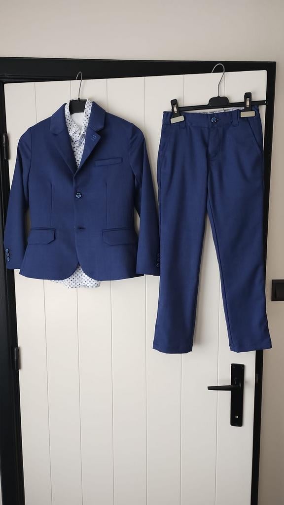 Communie kinderkleding vest en hemd maat 134 broek maat 128, Ophalen, Zo goed als nieuw, Maat 128