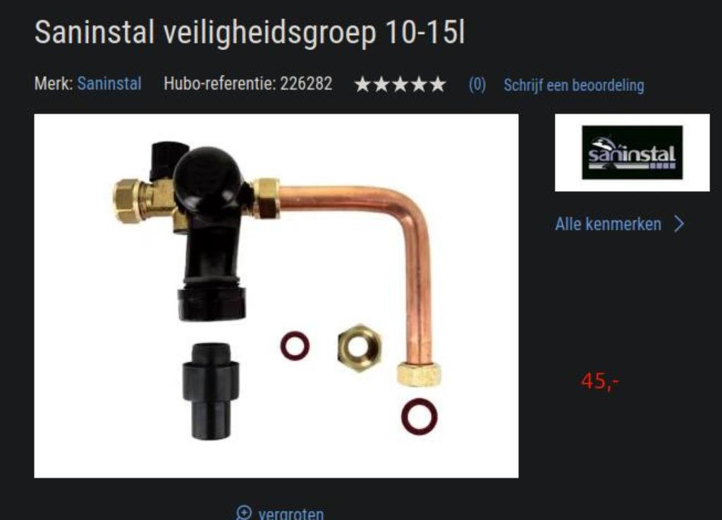Veiligheidsgroep, Ophalen, Zo goed als nieuw, Boiler