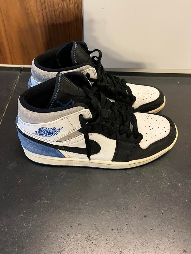Air Jordan 1 Royal Blue mid maat 44, Blauw, Ophalen of Verzenden, Sneakers, Gedragen