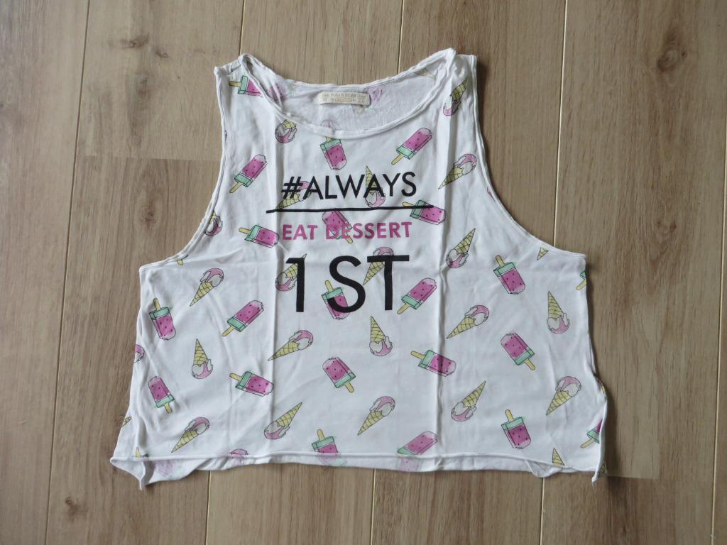 topje Pull & Bear mt M (nr 92), Maat 38/40 (M), Wit, Ophalen of Verzenden, Gedragen