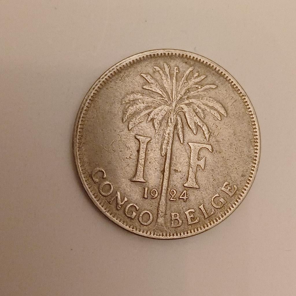 Congo Belge 1924,1 frank,Albert, Postzegels en Munten, Ophalen of Verzenden