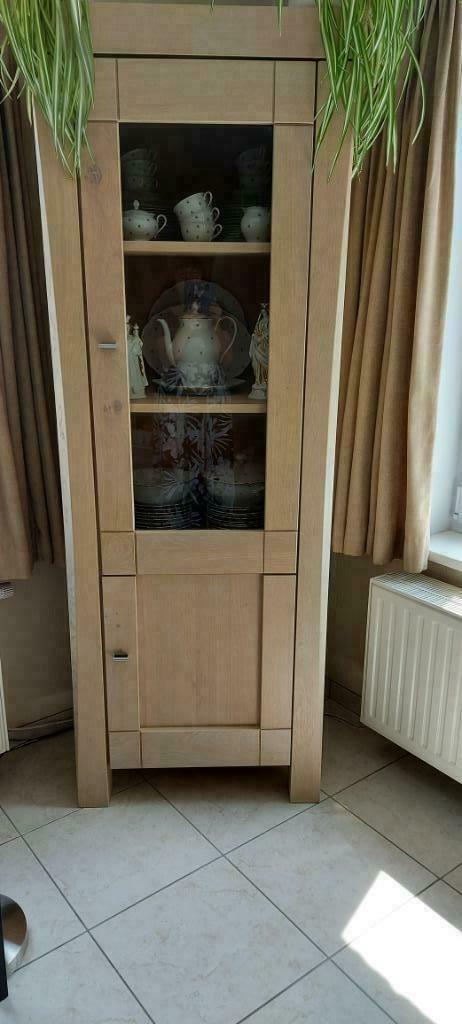 KAST VITRINEKAST, Huis en Inrichting, Kasten |Televisiemeubels, Ophalen, 200 cm of meer, Eikenhout, 50 tot 100 cm