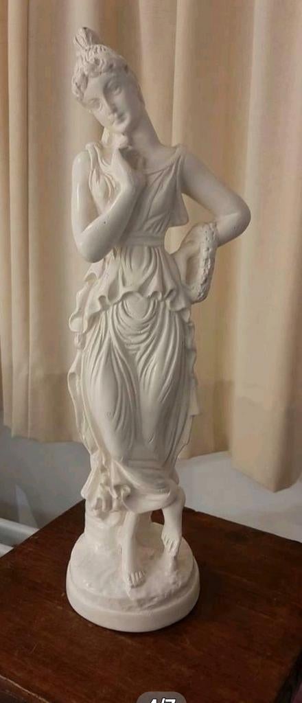 Statue vintage en terre cuite, Lady !, Enlèvement ou Envoi