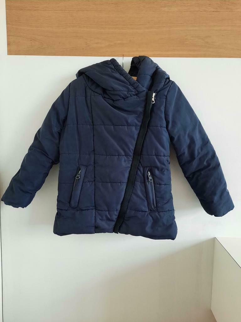 Donkerblauwe winterjas • Buissonnière • BBS (4j) • meisje, Enfants & Bébés, Vêtements enfant | Taille 104, Utilisé, Fille, Manteau