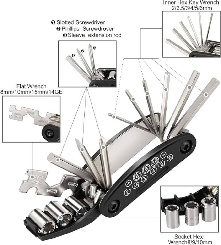 kit d'outils pour vélo avec kit de réparation LIVRAISON GRAT, Envoi, Neuf