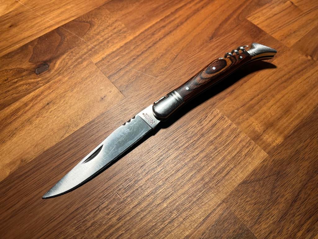 Couteau pliant vintage Laguiole L’Eclair tire bouchon, Enlèvement ou Envoi, Utilisé