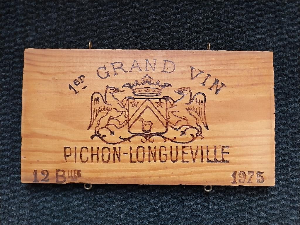 Façade de Caisse vin Château Pichon Longueville + étiquette, Enlèvement ou Envoi, Utilisé