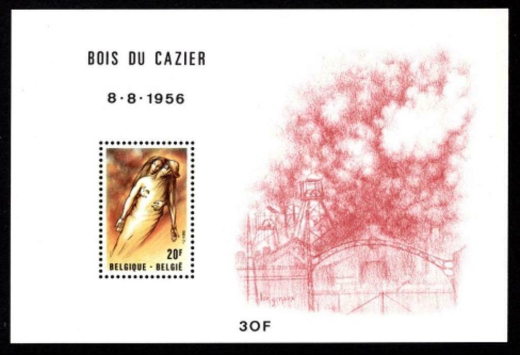BL57 Timbre Catastrophe minière Bois du Cazier Charbonnage, Timbres & Monnaies, Enlèvement ou Envoi, Timbre-poste, Neuf