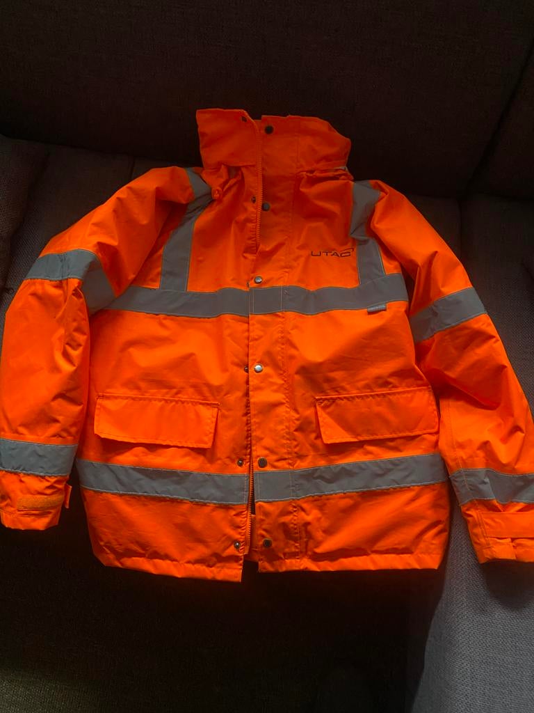 PortWest Fluo Jas - Maat L, Tuin en Terras, Werkkleding, Gebruikt, Heren, Jas, Ophalen of Verzenden