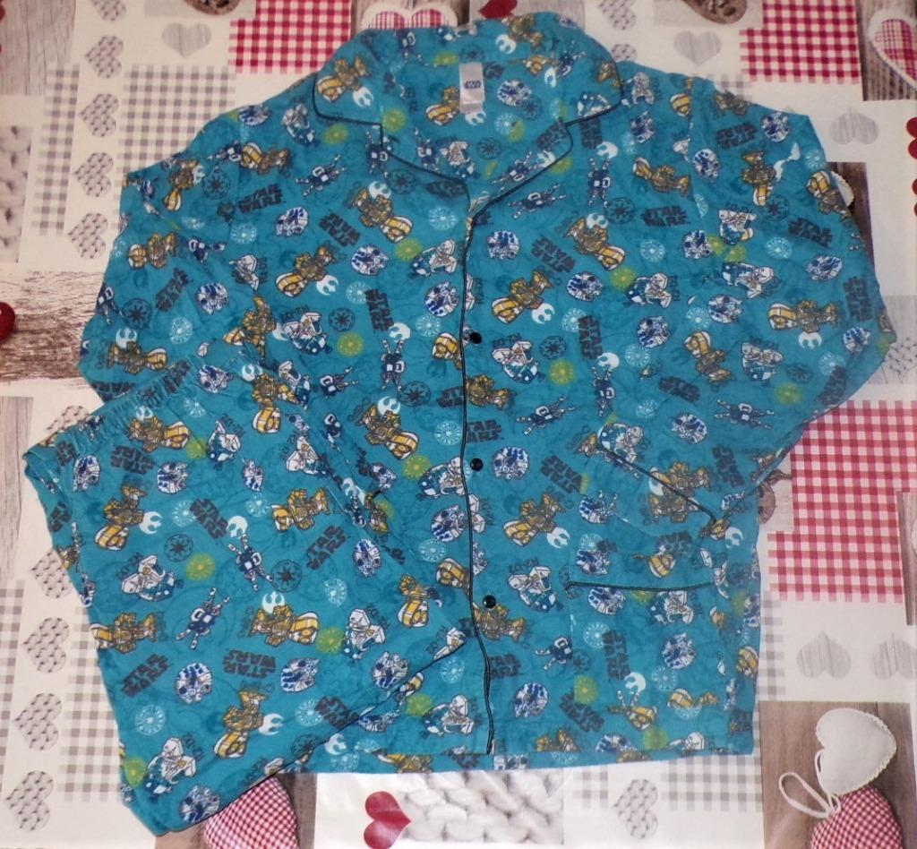 158/164 pyjama flanel Star Wars groen 3CPO R2D2, Ophalen of Verzenden, Gebruikt, Jongen, Nacht- of Onderkleding