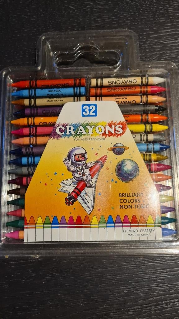 32 kleuren vetpotlood pastels, Ophalen of Verzenden, Nieuw
