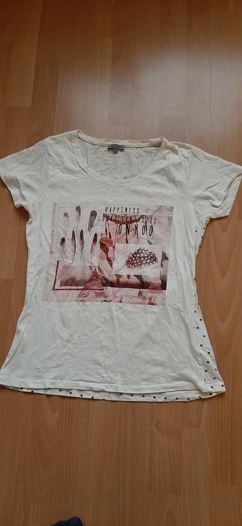 T-shirt maat small Liz Devy happiness looks fantastic on you, Kleding | Dames, Ophalen of Verzenden, Gedragen