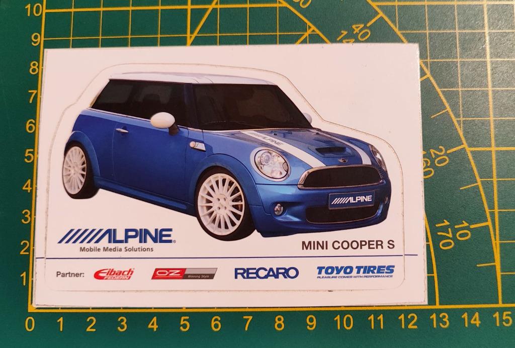 Sticker Alpine sound system Mini Cooper S, Enlèvement ou Envoi, Comme neuf