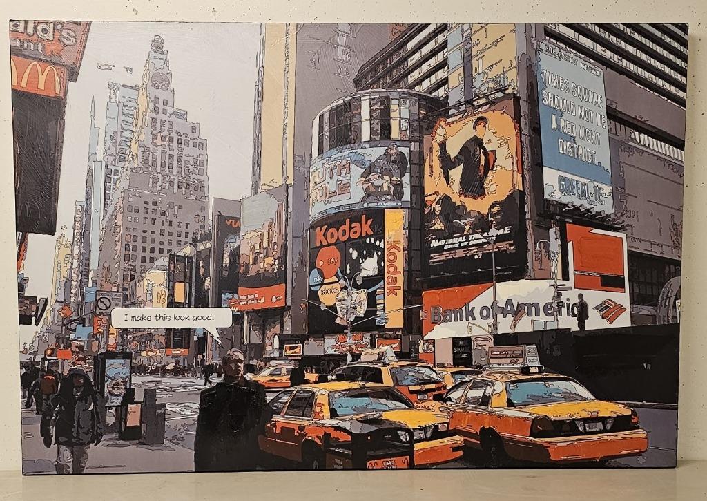 schilderij New York, Antiek en Kunst, Ophalen
